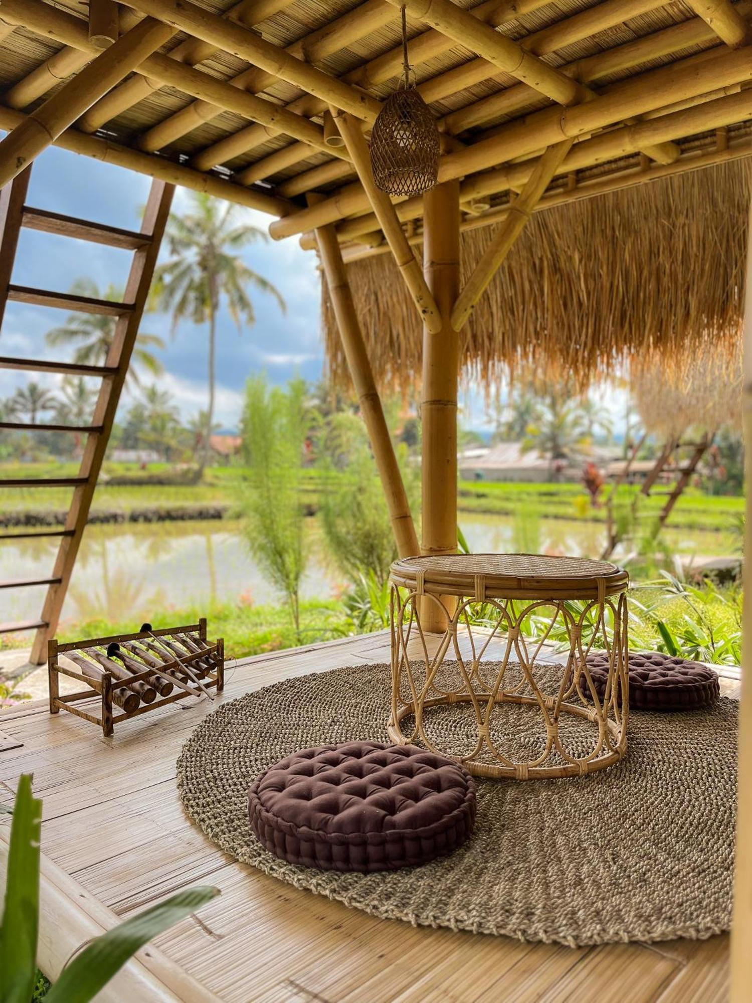 Kawig Bamboo House - Ricefield View, Eco Bamboo Home Tampaksiring Luaran gambar