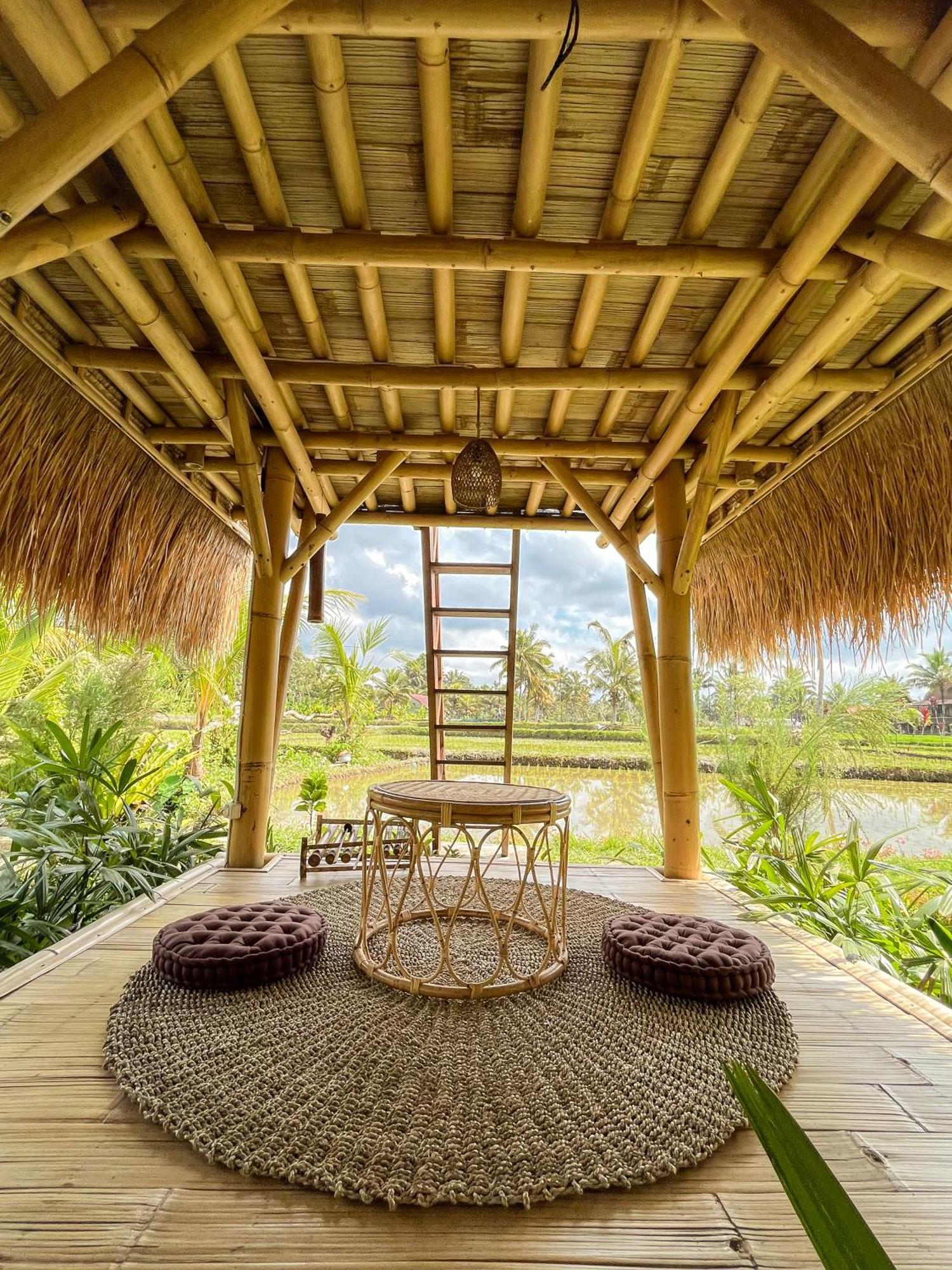 Kawig Bamboo House - Ricefield View, Eco Bamboo Home Tampaksiring Luaran gambar